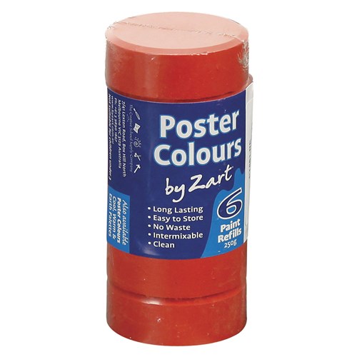 Zart Poster Colours Refill Brilliant Red Pack of 6